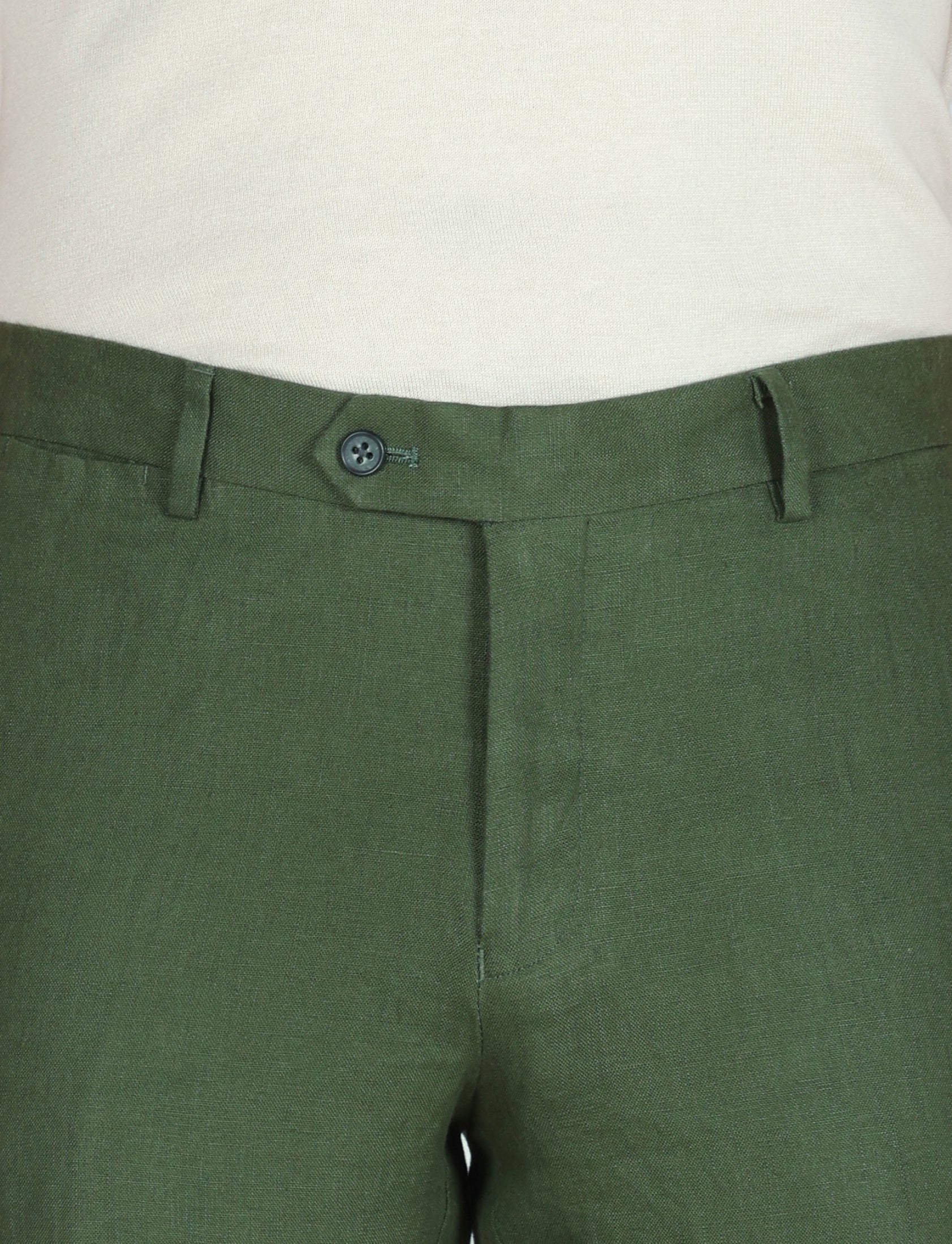 Pantaloni in 100% lino tinta unita - Image 14