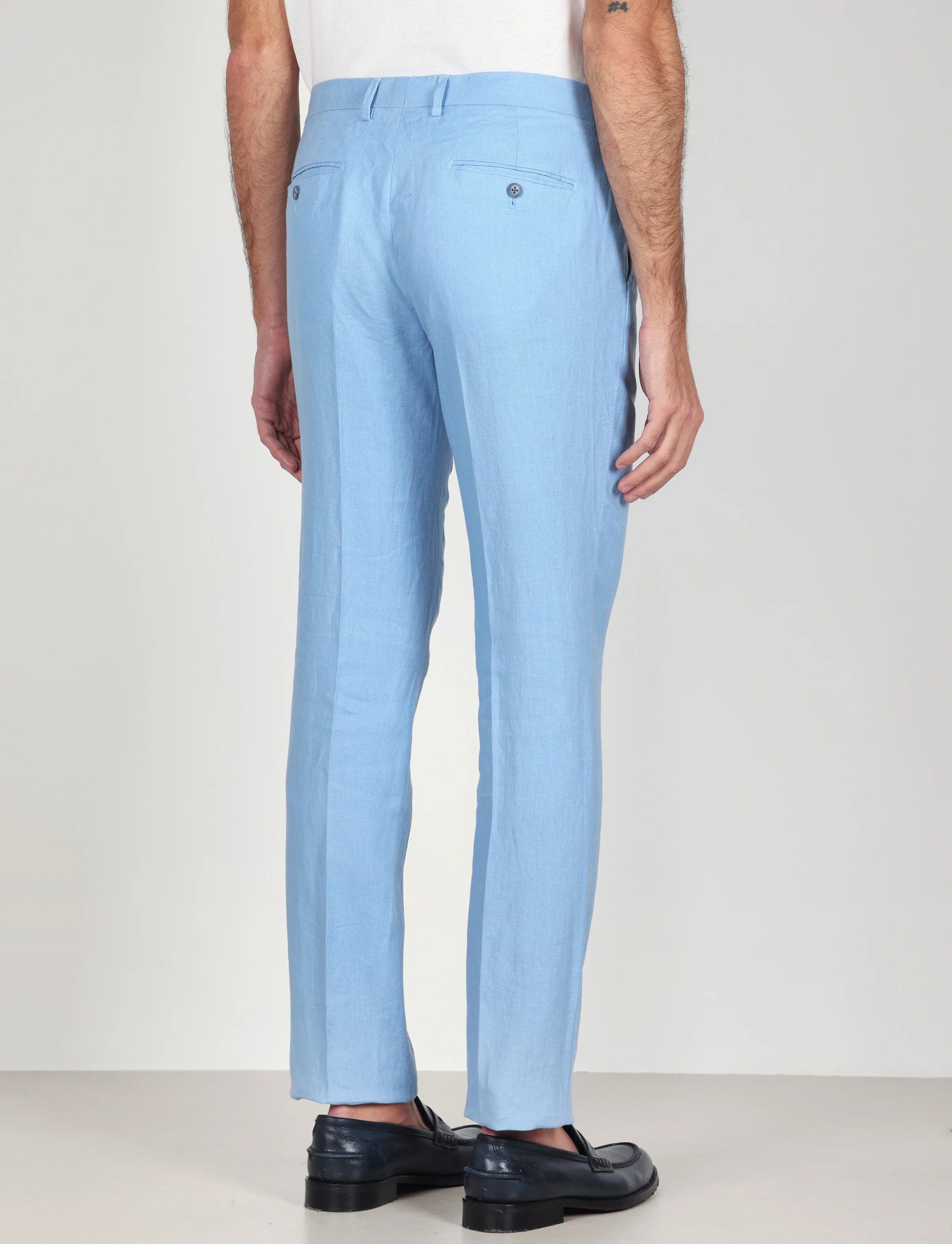 Pantaloni in 100% lino tinta unita - Image 18