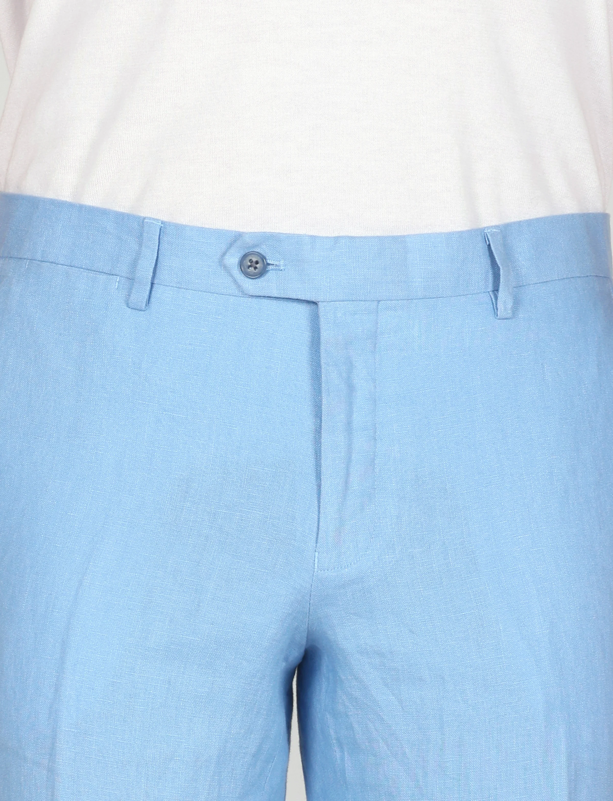 Pantaloni in 100% lino tinta unita - Image 19