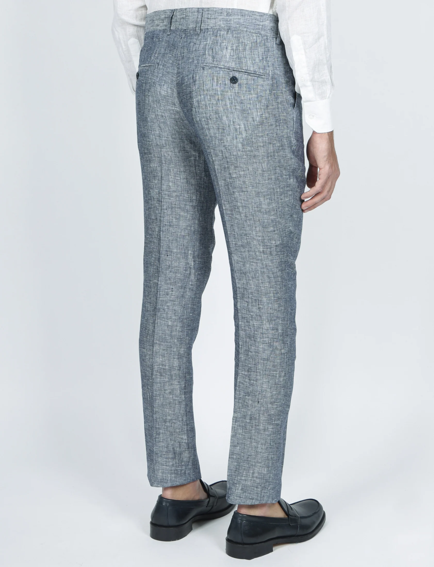 Pantaloni in lino melange con doppia pence - Image 18