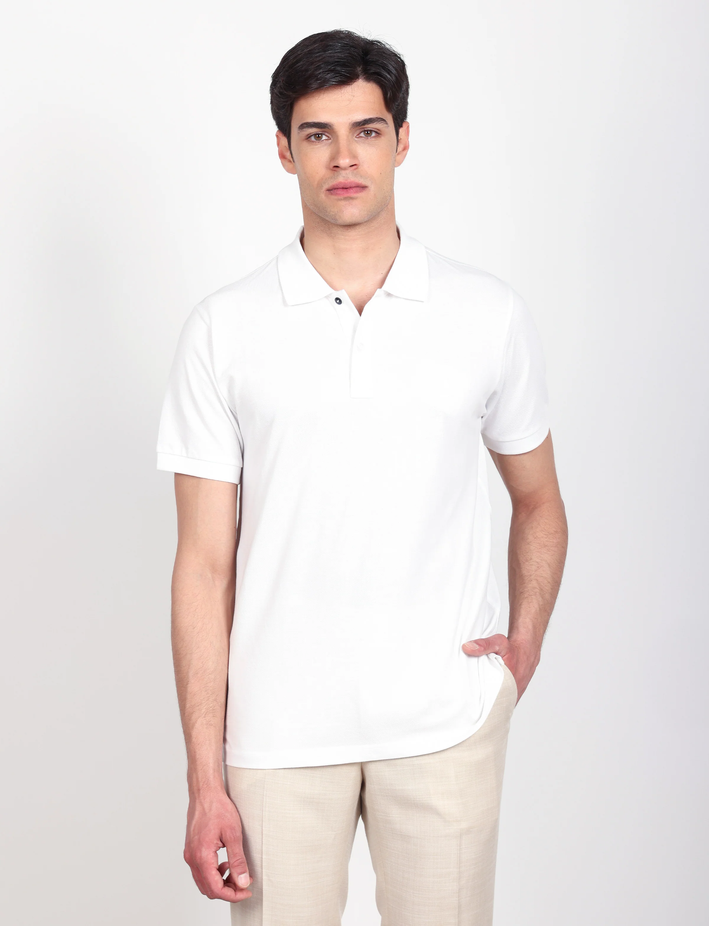 Polo in cotone tinta unita - Image 50