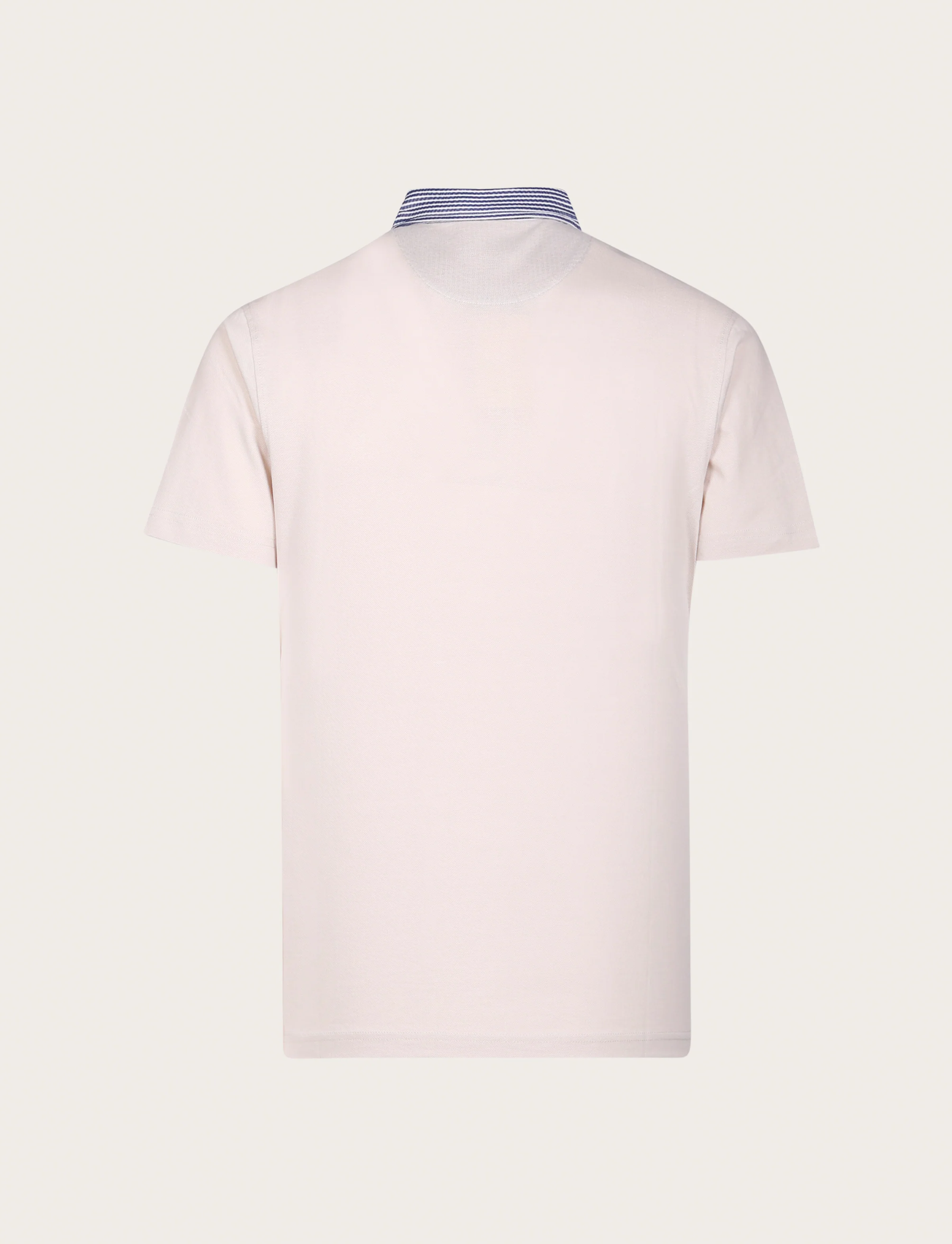 Polo in cotone con colletto goffrato a righe - Image 10