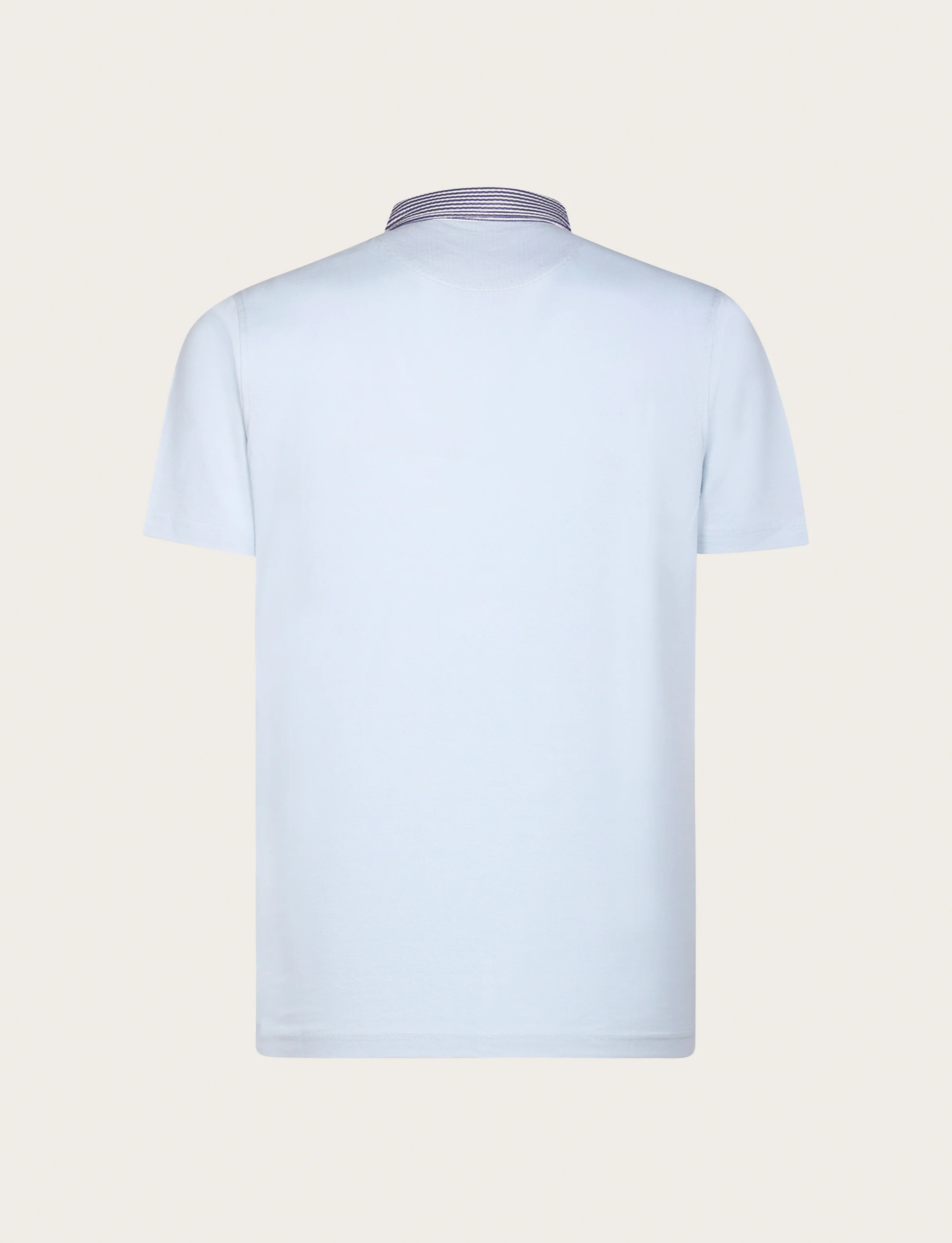 Polo in cotone con colletto goffrato a righe - Image 16