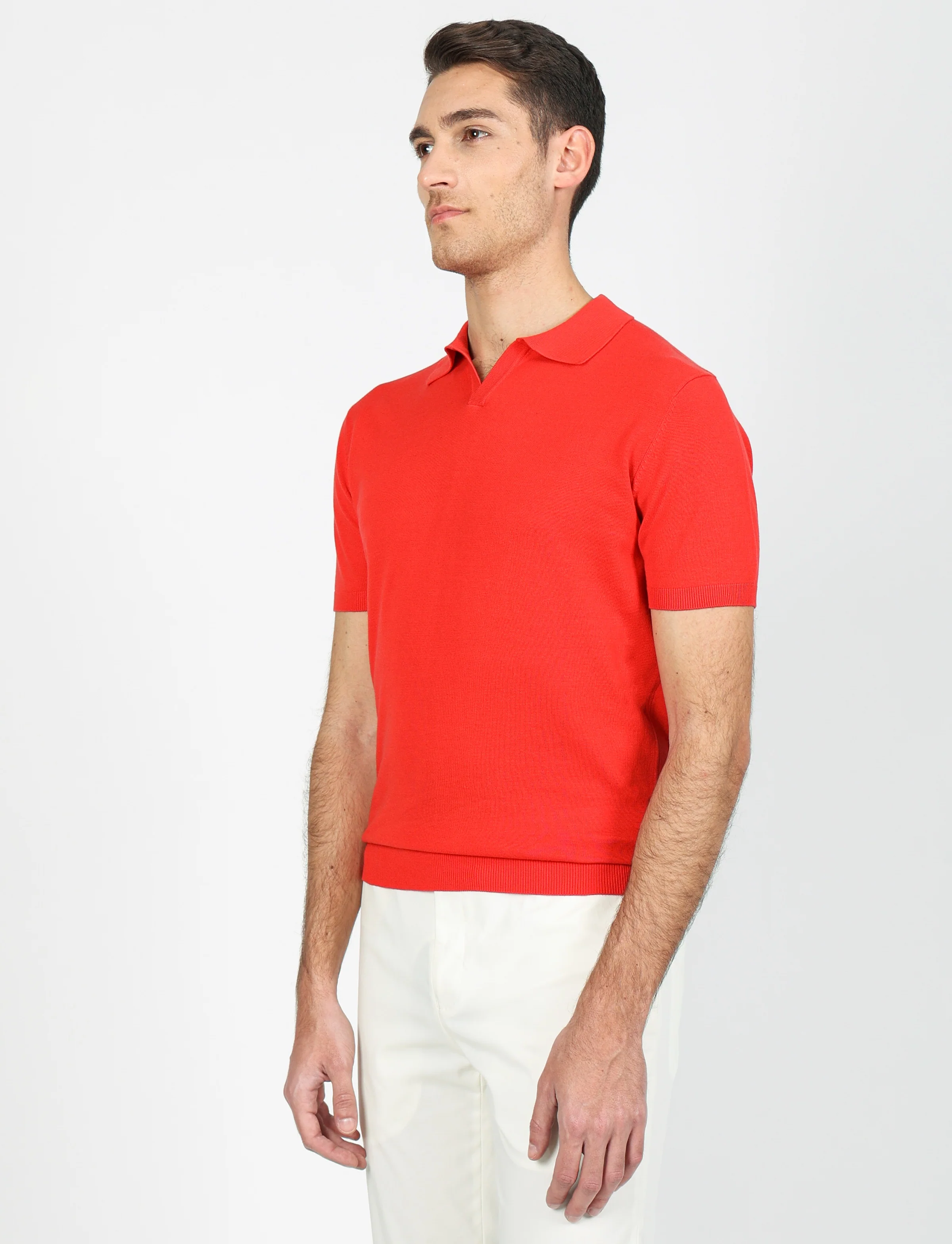 Polo a V in cotone leggero - Image 3
