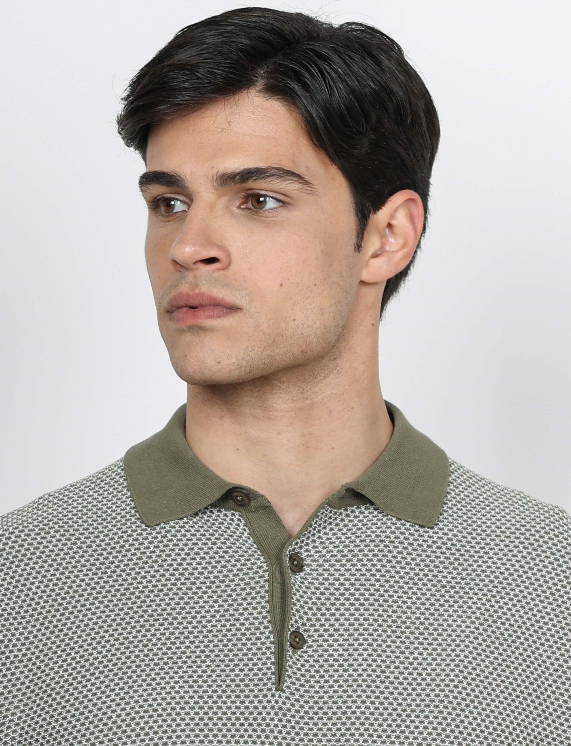Polo in cotone jacquard bicolore - Image 10