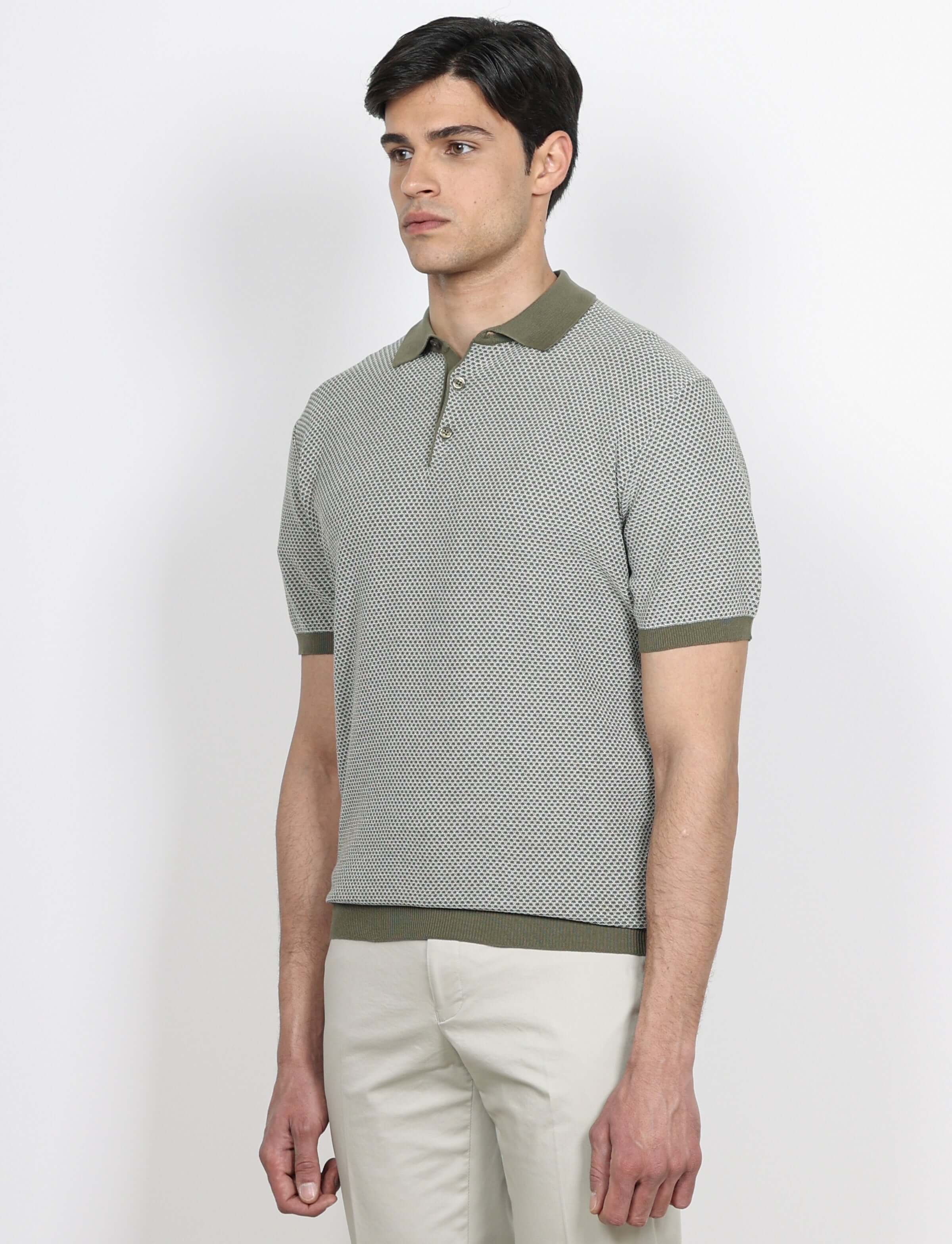Polo in cotone jacquard bicolore - Image 11
