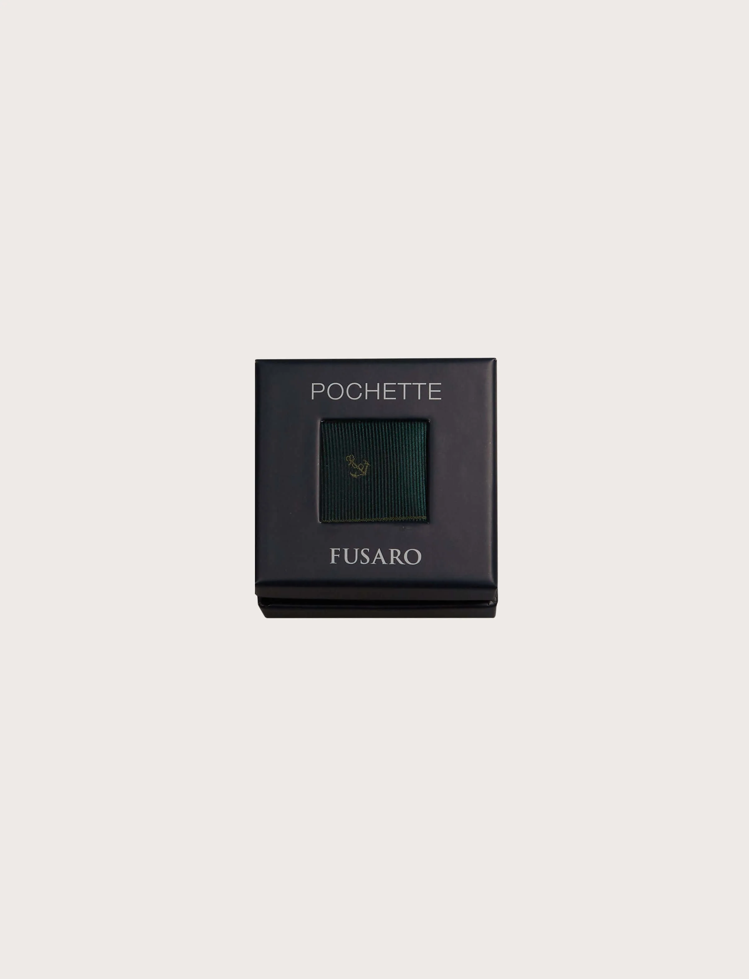 Pochette in seta regimental con ancore - Image 2