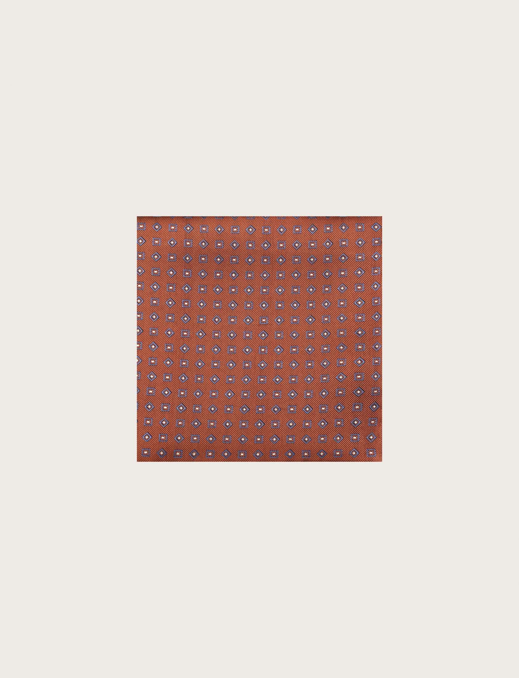 Pochette in seta fantasia geometrica