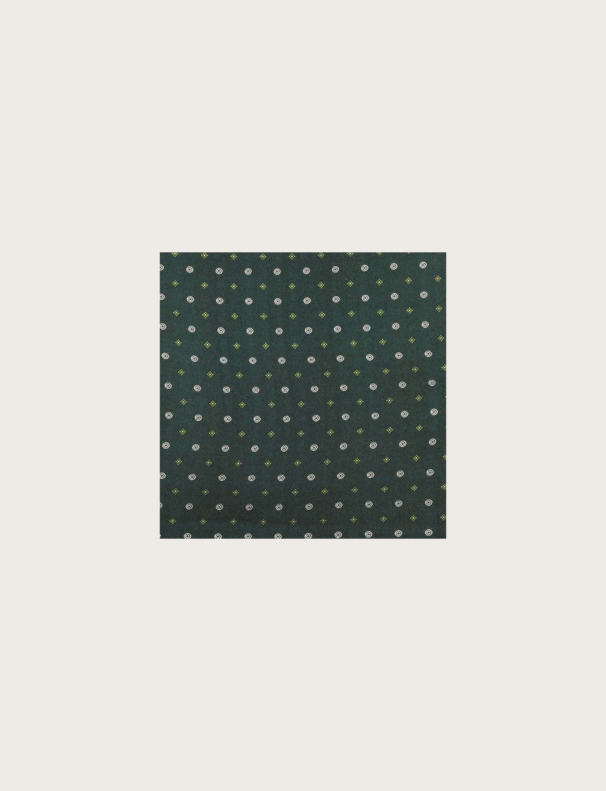 Pochette in seta disegno geometrico - Image 5
