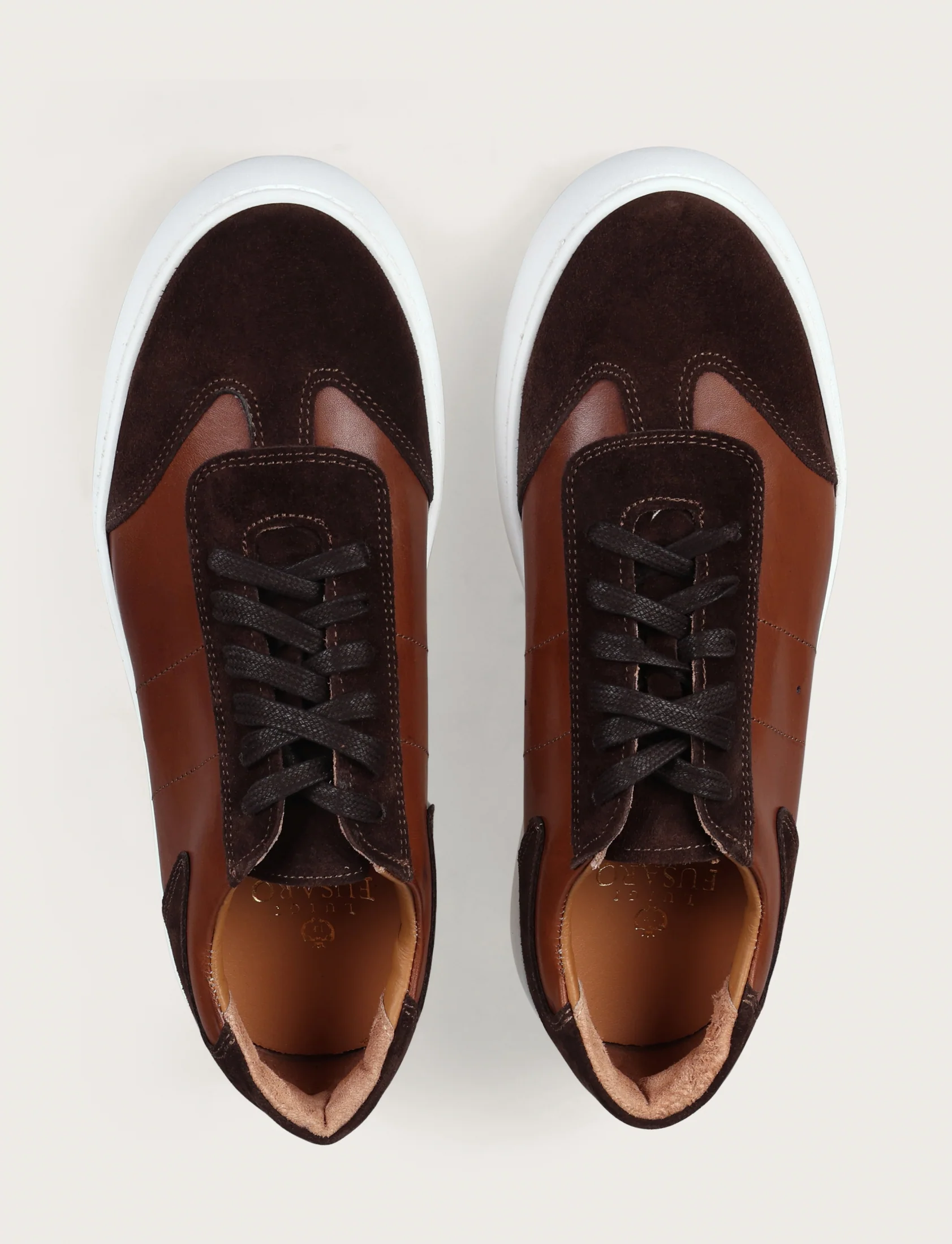 Sneakers in pelle e camoscio con suola in gomma - Image 4