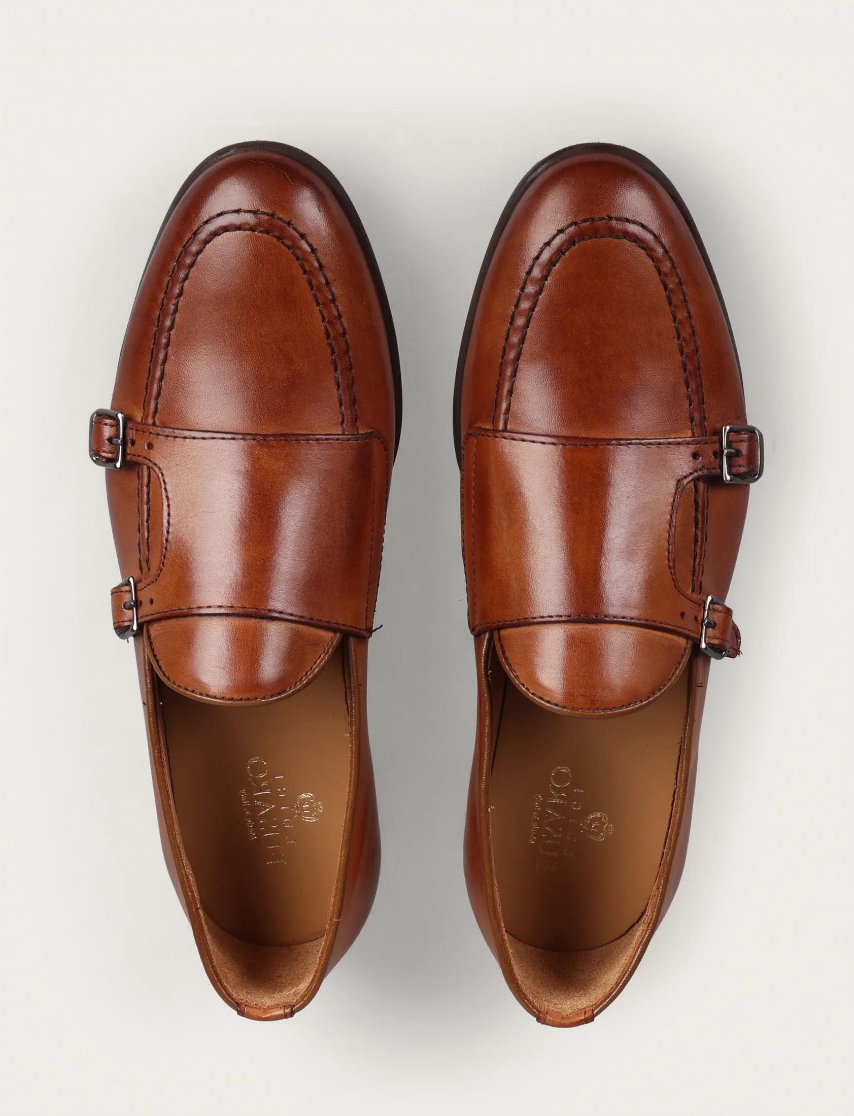 Scarpe doppia fibbia in pelle crust - Image 12