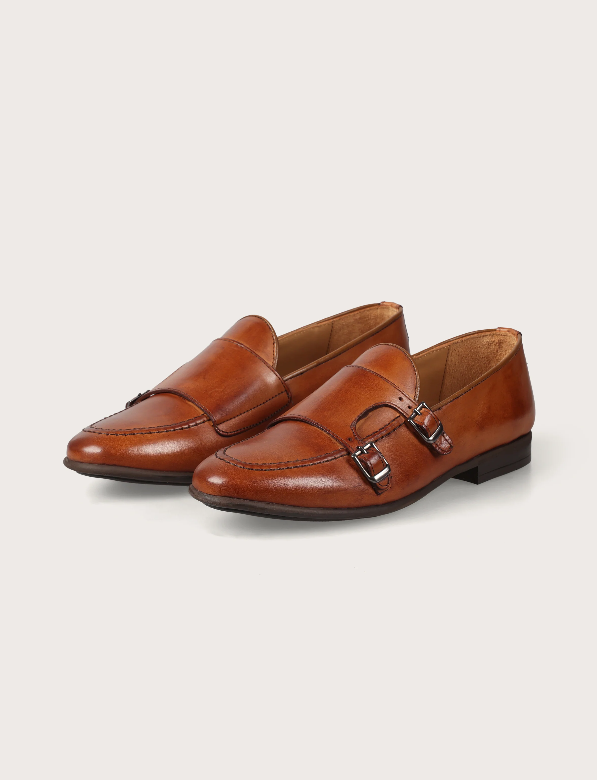Scarpe doppia fibbia in pelle crust - Image 9
